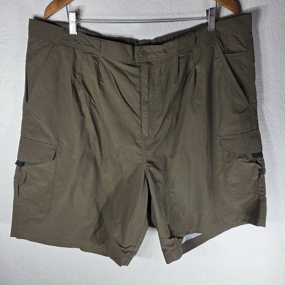 Guide Gear Men's Nylon Canvas Green Cargo  Shorts Plus Size 2XL